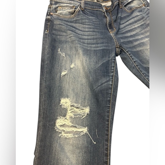 Judy Blue Los Angeles Boyfriend Distressed Stretch Straight Leg Jeans size 15/32 - Picture 16 of 16